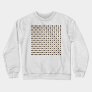 Dark and Light Brown Flower Pattern Crewneck Sweatshirt